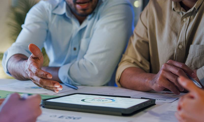Business owners receiving CFO-level financial advisory support