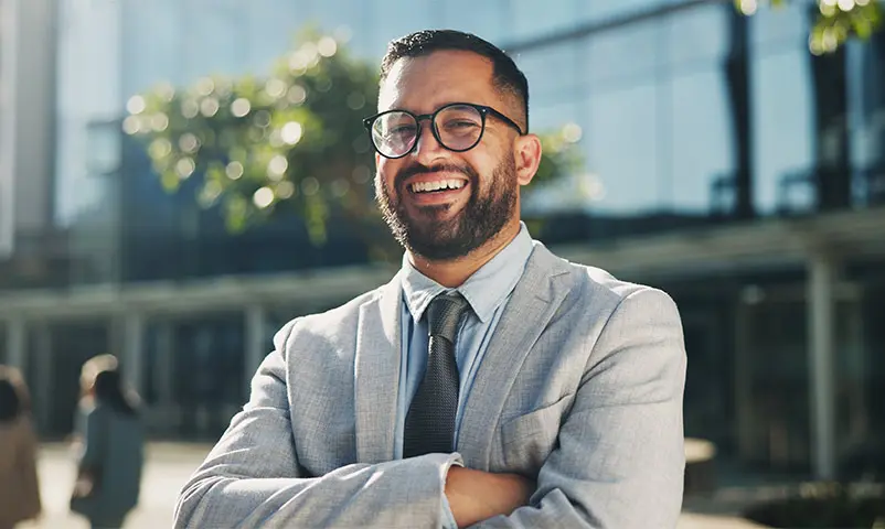 Business professional using proactive financial insight to support business growth